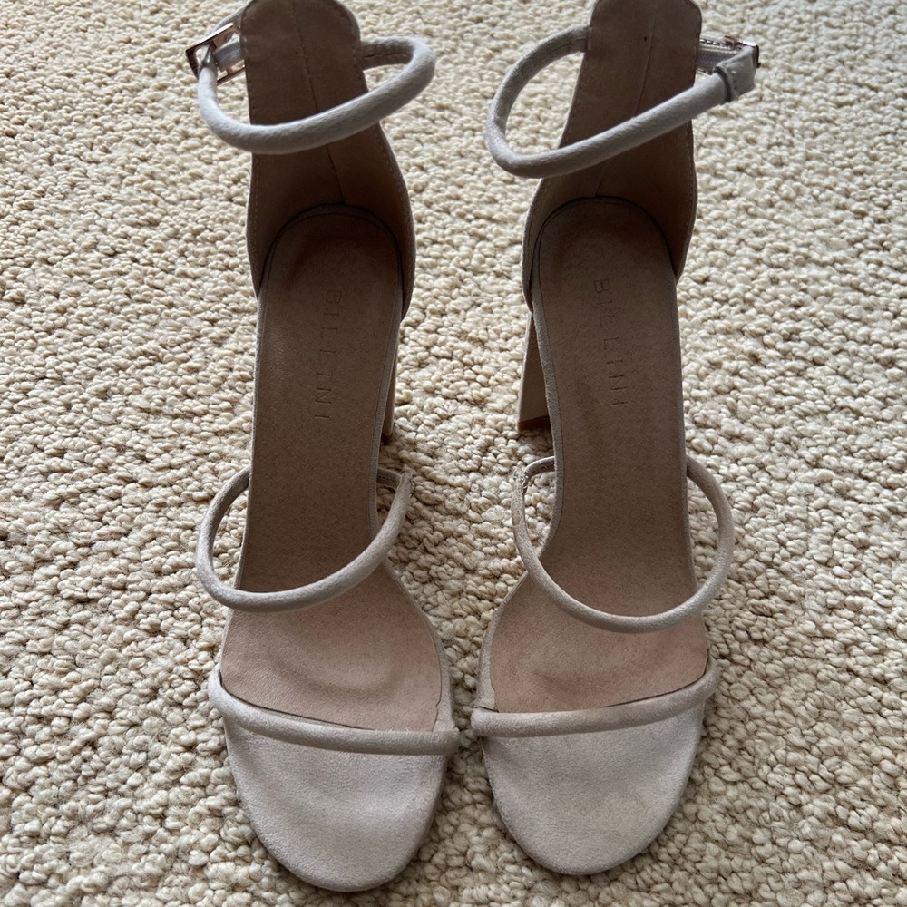 Strappy block heels